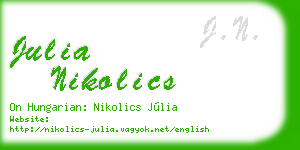 julia nikolics business card